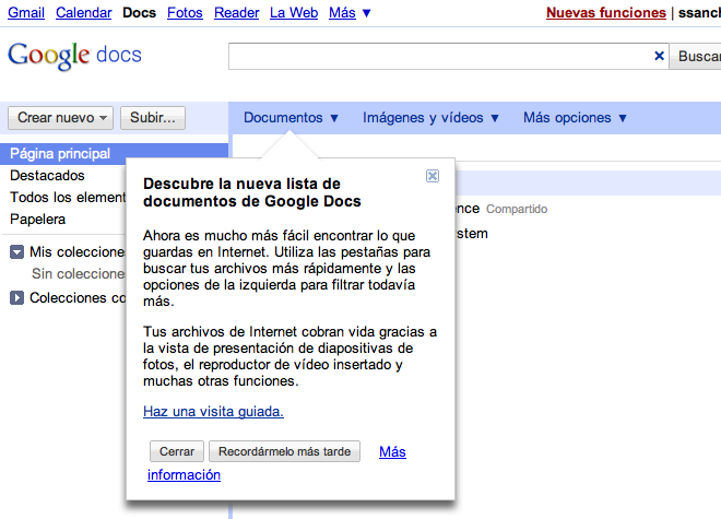 Ayuda contextual en Google Docs