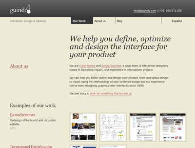 Guindo website on 1024x768 res. guindo-1024