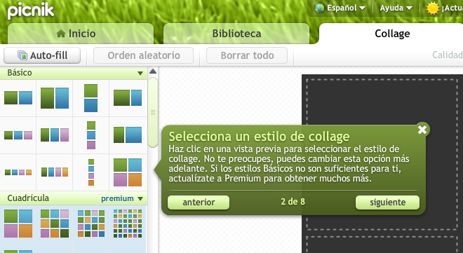 Visita guiada en Picnik