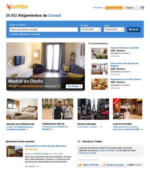 Niumba home page
