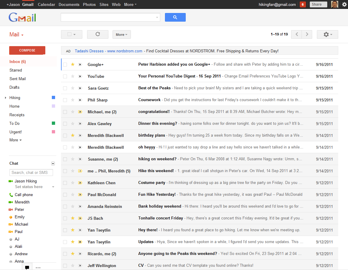 Nuevo diseño de Gmail