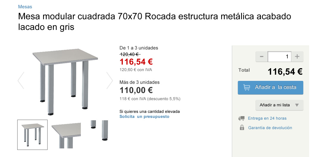 Venta con descuento