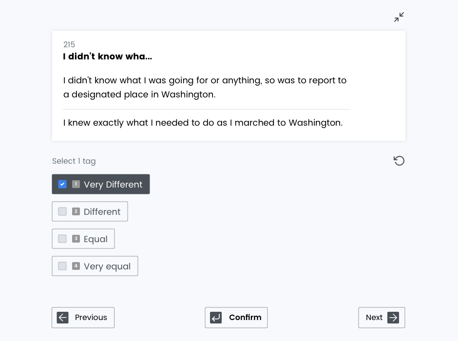 Focus mode annotation