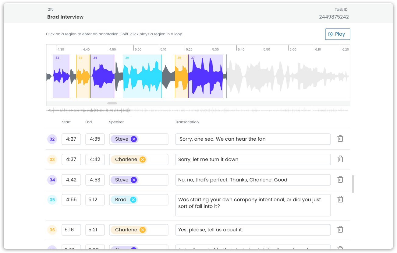 Transcripción de audio mediante AI