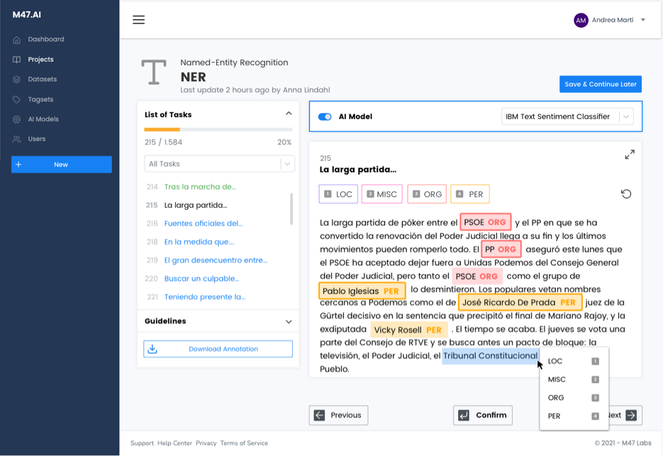 NPL library-assisted annotation